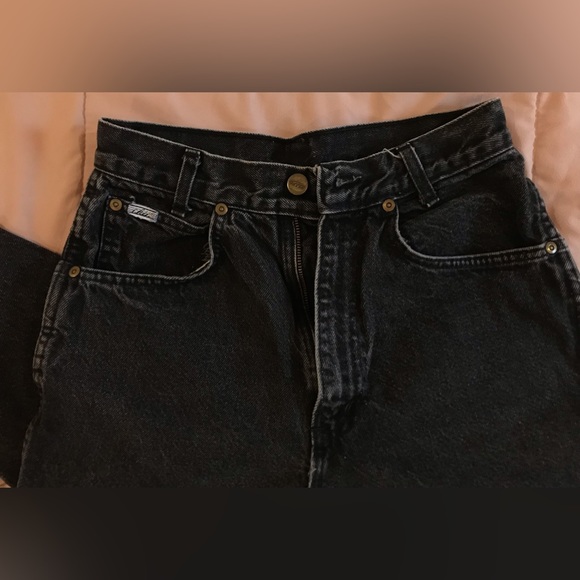 Vintage chic Black Denim High Rise Tailored Jean - 8 Regular - Picture 3 of 11